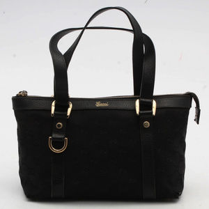 Gucci Monogram Canvas and Leather Handbag